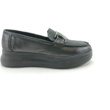 Ortoplus Deri Ortopedik Kadın Ayakkabı KON1426 SİYAH ÇELİK