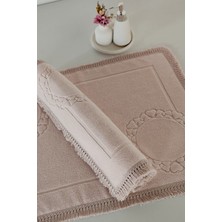 Sevim Püskül Dantelli Ayak Havlusu 50 x 70 cm  2'li