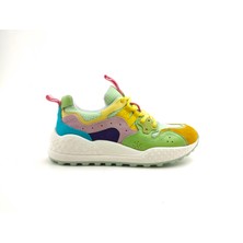 Ortoplus Deri Ortopedik Kadın Sneaker Ayakkabı ET3033 YEŞİL KARIŞIK