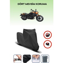 Breen Kawasaki Eliminator 500 Se Uyumlu Siyah Motorsiklet Branda, Motor Örtüsü