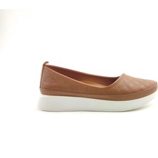 Ortoplus Deri Ortopedik Kadın Ayakkabı CT2402 TABA