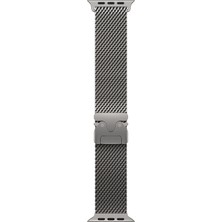 Apple Watch 10 46MM Zore KRD-121 Metal Hasır Kordon-Siyah