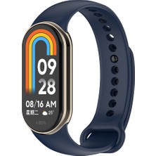 Xiaomi Mi Band 8 Serisi Klasik Kordon Silikon Strap Kayış-Midnight Blue