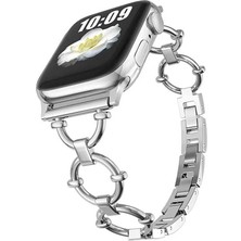 ​​​watch Ultra 49MM Kordon Uyumlu Krd-56 Metal Strap Kayış Zore - Gümüş
