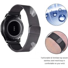 Gear S3 (22MM) Uyumlu Krd-12 Metal Kordon Zore - Gümüş