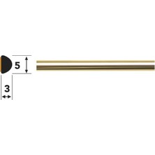 Trend Garaj Gold Altın Yapışkanlı Nikelaj Tampon Panjur Şeridi 5 mm 1 Metre