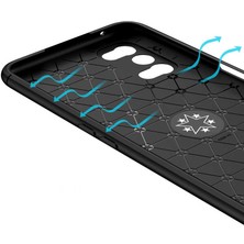 Realme 7 Pro Kılıf Crcr Ravel Silikon Kapak-Siyah-Kırmızı