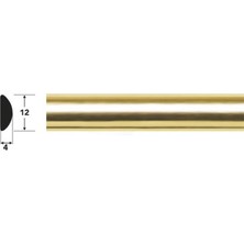 Trend Garaj Gold Altın Yapışkanlı Nikelaj Tampon Panjur Şeridi 12 mm 1 Metre