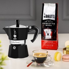 Bialetti Moka Express Siyah 6 Cup ( Moka Express 6 Cup Black Aluminum Moka Pot)
