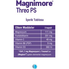 Threo PS Magnezyum 90 Bitkisel Kapsül L-Treonat Fosfatidilserin