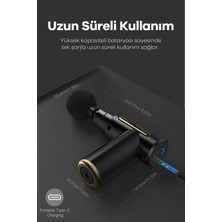 Masaj Tabancası Titreşimli Darbeli 30 Watt 6 Kademe 4 Başlık Yeni Nesil Şarjlı Kablosuz Masaj Aleti