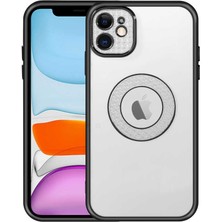 iPhone 12 Uyumlu Kamera Korumalı Logo Gösteren Crcr Esta Kapak-Siyah