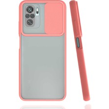 Xiaomi Poco M5S Kılıf Crcr Lensi Kapak-Pembe Açık