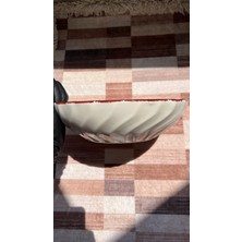 Bal Kabak Seramik Çukur Derin Salata Makarna Yemek Atıştırmalık Kase 25 cm