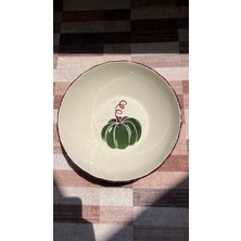 Bal Kabak Seramik Çukur Derin Salata Makarna Yemek Atıştırmalık Kase 25 cm