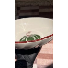 Bal Kabak Seramik Çukur Derin Salata Makarna Yemek Atıştırmalık Kase 25 cm