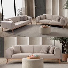 Edsy Home Rebull 3+3 Koltuk Takımı Sütlü Kahve