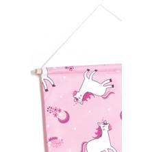 Ottoson Unicorn Temalı Askılı Çocuk Boy Cetveli Duvar Boy Ölçer Gelişim Takip Metresi Bebek Odası