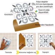 Kendinden Yapışkanlı Banyo Mutfak Kaplama Geometrik 07 Desenli Pvc Karo 30X30 cm (33 Adet) 3m2