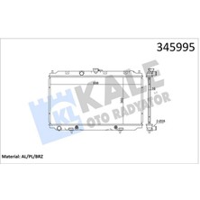 Radyatör Nissan Almera 1.8 00 Primera 1.6-1.8 02 360X689X16 Ac /- Otom Al/pl/brz Gnzrz