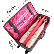 Donizetti Kemençe Kılıfı Çiftli Taşıma Çantası Profesyonel Evalı Kumaş Gigbag - Siyah Renk - Su Geçirmez