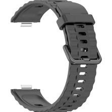 Redmud Teknoloji Huawei Watch Fit 3 / Fit 4 /Fit 4/ Fit5 / Fit 5 Pro  ile Uyumlu Official Siyah Tokalı Silikon Kordon