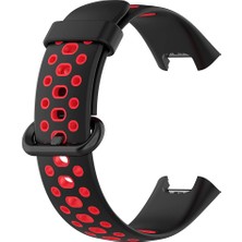 Microsonic Xiaomi Poco Watch Rainbow Band Kordon Siyah Kırmızı
