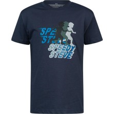 2AS Aja Çocuk Baskılı T-Shirt Lacivert 210