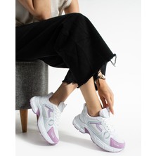 Hagrid Kadın Beyaz Lila Fileli Spor Ayakkabı