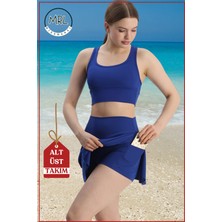 Kadın Alt-Üst Takım Şort & Crop Denizde Havuzda Sporda Casual / Günlük Kullanım Mavi TK3107