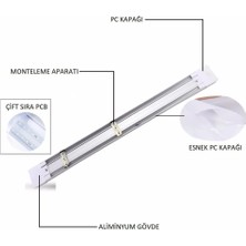 Cata CT-2478 36W Yatay Bant Armatür 120CM LED Armatür Aydınlatma Beyaz Işık 6400K