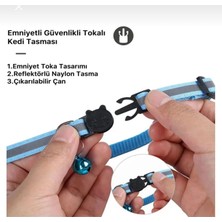 Yüksek Kalite, Reflektörlü Zilli Airtag Tutucu Kedi Tasması