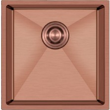 Crauf Stella 4444 Pvd Bakır 40X40 El Yapımı Paslanmaz Çelik Mutfak Eviyesi