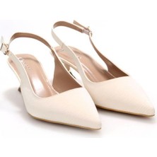 Pisagor PS-31960 Kadın 4 cm Arkası Açık Ayakkabı