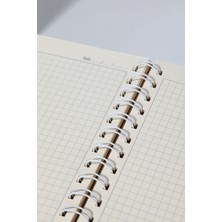 Guetta Çiçek Desenli Ahşap Kapaklı A5 Kareli Defter