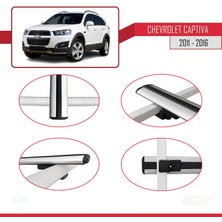 Chevrolet Captiva 2011-2015 Arası ile Uyumlu Basıc Model Ara Atkı Tavan Barı Gri 3 Adet
