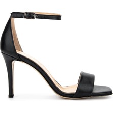 Tamer Tanca Kadın Hakiki Deri Siyah Deri Topuklu Ayakkabı 1132 4186 Bn Ayk Y25 Sıyah Dr