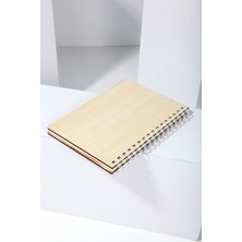 Guetta Ağaç Desenli Ahşap Kapaklı A5 Kareli Defter