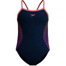 Speedo Plmt Pt Tstrp Msclbck 1pc Jf Orange Kız Çocuk Mayosu 8-00374918375 Turuncu