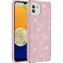 Galaxy A03 Kılıf Mbtm Shining Silikon-Pembe