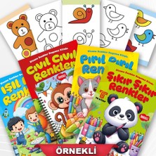 Ema Efsane Renkler Örnekli Boyama Kitabı 4 Kitap Set