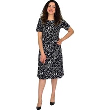 Kadın Kısa Kol Likralı Viskon Elbise BGL-ST04671