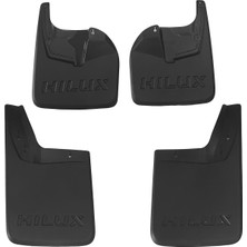 Toyota Hilux 8 (AN130) 2015 ve Sonrası ile Uyumlu Ön Arka Takım Paçalık 4'lü Siyah