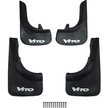 Mercedes Vito (W638) 1996 ve Sonrası ile Uyumlu Ön Arka Takım Paçalık 4'lü Siyah