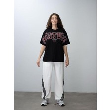 Kız Çocuk Future Baskılı Çizgili Oversize Eşofman Takım