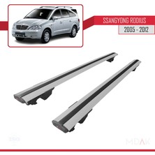 Ssangyong Rodius 2005-2012 Arası ile Uyumlu Hook Model Ara Atkı Tavan Barı Gri 2 Adet