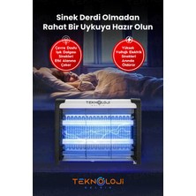 Elektrikli Sinek Öldürücü Uv 8 Watt Sineksavar Gece Lambası Askı Aparat Hediyeli 25X30 Büyük Boy