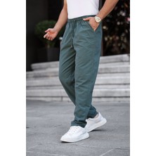 Erkek Yazlık Keten Karışımı Rahat Geniş Kalıp Relaxed Pantolon