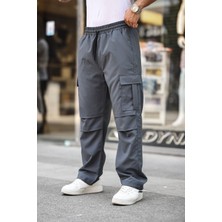Paraşüt Kumaş Kargo Cepli Paçası Ayarlanabilir Baggy Pantolon