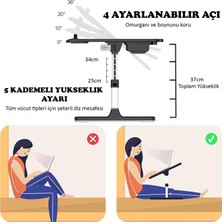 Laptop Sehpası Eğimli Yükseltilebilir Model Çocuk Ders Çalışma Masası Çocuk Çalışma Yatak Sehpası Ders Masası